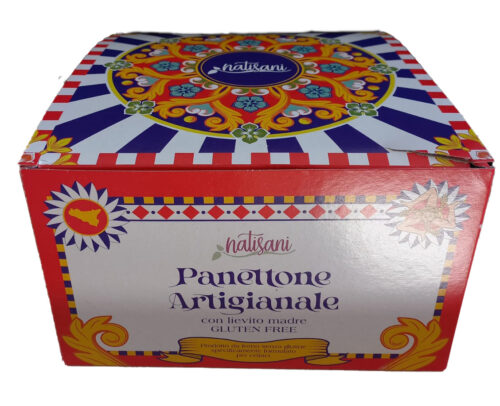 Panettone Cioccolato Bianco e Frutti di Bosco Senza Glutine 600g - Natisani